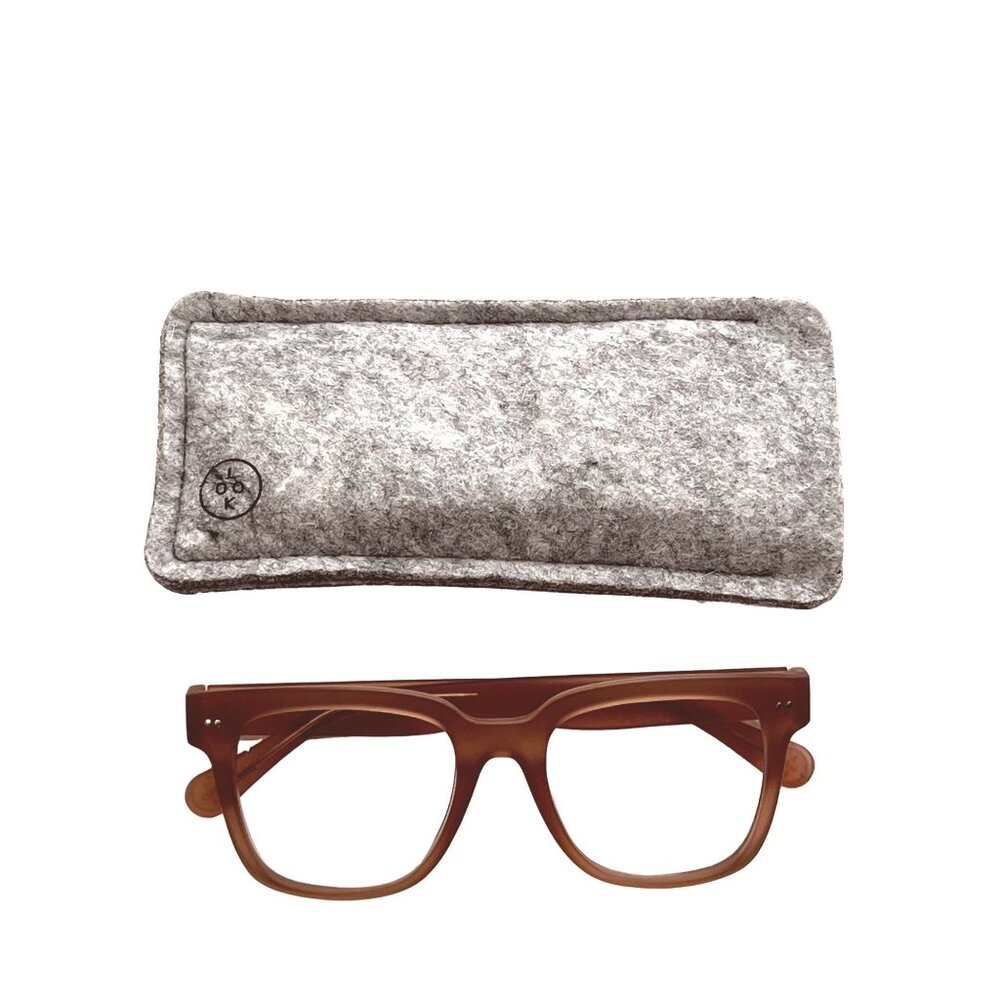 Look Optic Laurel Blue Light Glasses in Champagne +0.00 Magnification